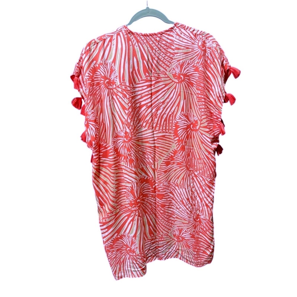 La Mer Luxe (Coral) Kaftan Cover Up Women Size S - Picture 4 of 6